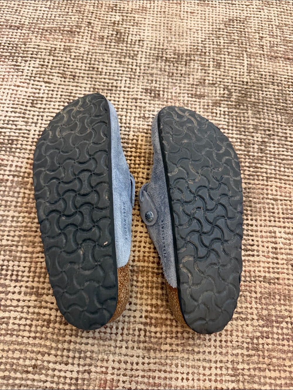 Birkenstock Women's Suede Braided Strap Mules in Light Blue - Picture 2 of 3
